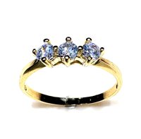 Anneau CP gioielli Femme 9K in Or jaune Cubic Zirconia 9K TRILOGY ZIRC G 1.50 G